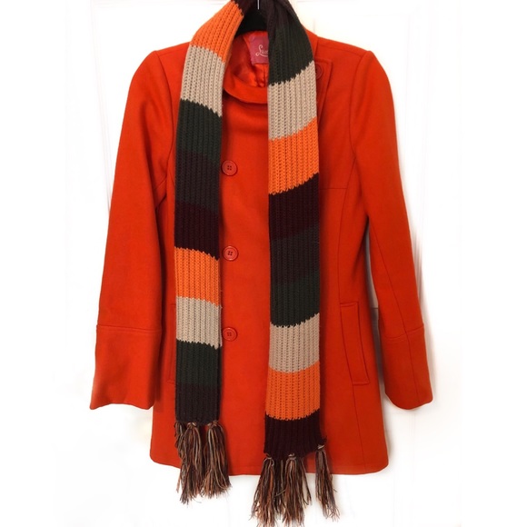 Orange Lux Peacoat - Picture 1 of 2